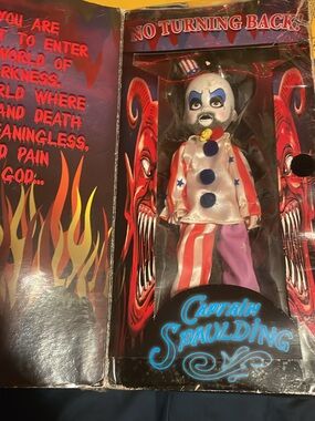 Clown Collectible Doll - Red, White, Blue, Purple